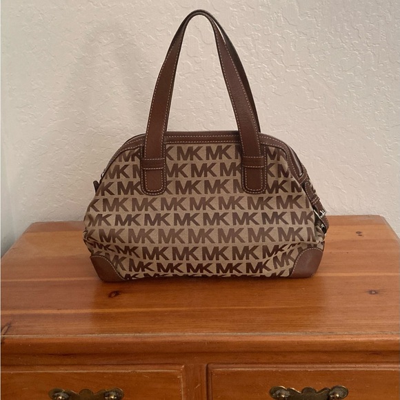Michael Kors Brown Logo Satchel - Picture 1 of 16